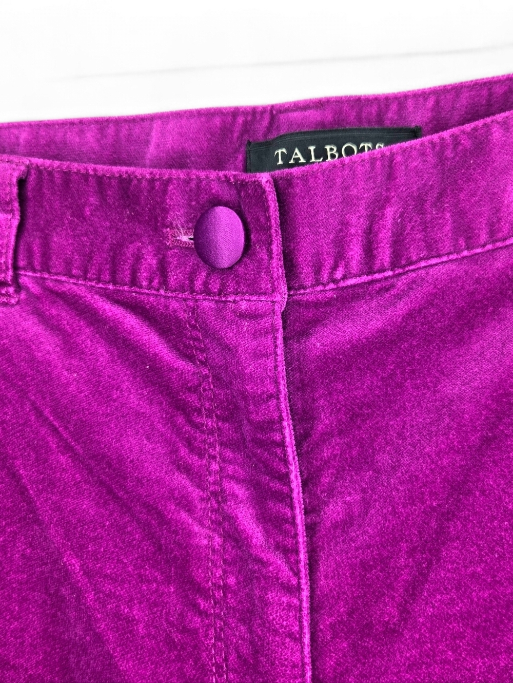 Talbots Velvet Jeans/pants, Fushia 16 - Picture 10 of 14